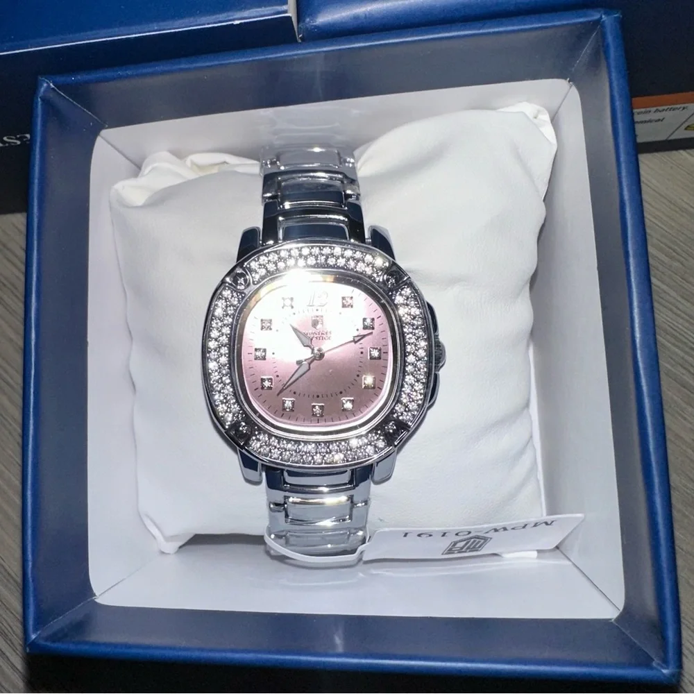 Montres Prestige x Invicta MPW-0191 Pink Crystal Watch 35mm NIB